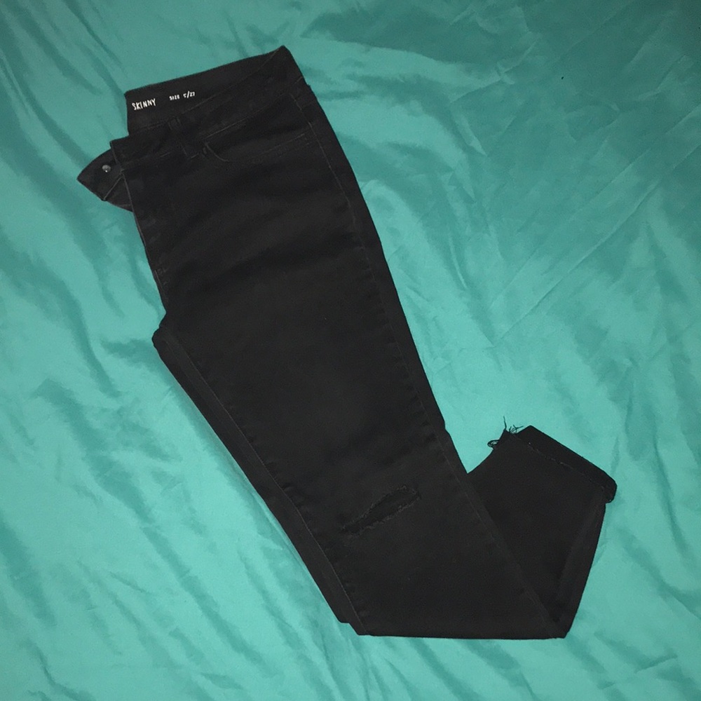 Womens Vans cropped black denim